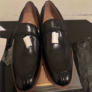 Stacy Adams Black Leather Slip-On Loafers